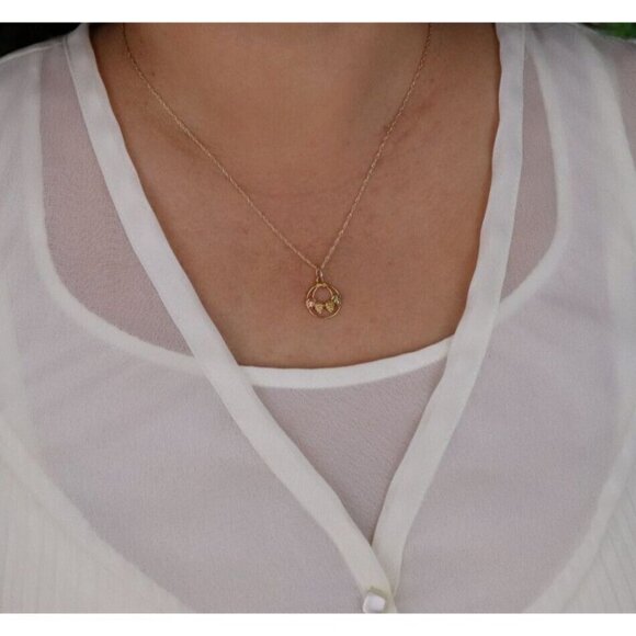 10k Yellow Gold Black Hills Gold Necklace 18" Chain - Picture 3 of 8